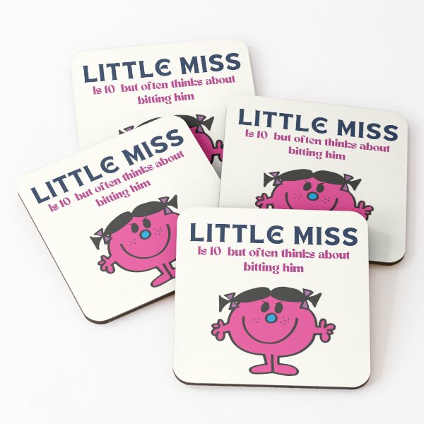 Item preview, "Little miss is 10 but often thinks about biting him" "Little miss bad character meme funny tshirts aesthetic  designed and sold by estheticianart.