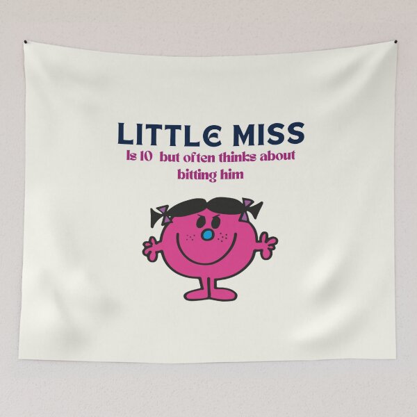 Item preview, "Little miss is 10 but often thinks about biting him" "Little miss bad character meme funny tshirts aesthetic  designed and sold by estheticianart.