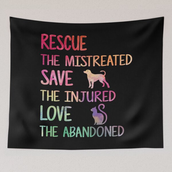 Item preview, RESCUE SAVE LOVE PET Animal Shelter Volunteer Gifts Sleeve designed and sold by smoothcricketer.