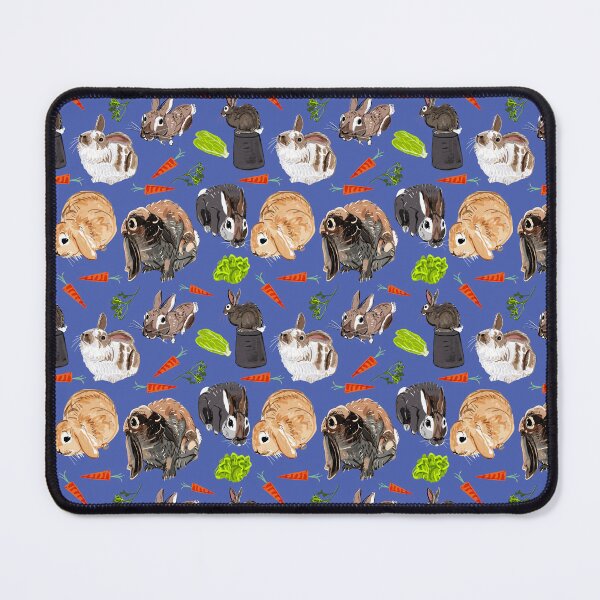 Item preview, Bunnies pattern in peri blue designed and sold by EskTuulispaa.