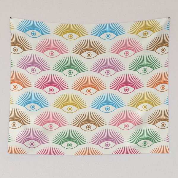 Item preview, Magic Eyes - Art Deco Geometric Abstract Eye Pattern designed and sold by Carrie Cantwell Art.