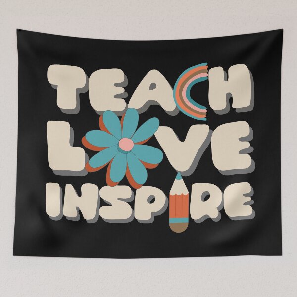 Item preview, Retro Teacher Gift,  Back to School for Teacher, Teach Love Inspire designed and sold by JKDESIGNS61219.