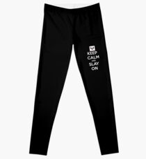 Keep Calm And Slay On Black Leggings