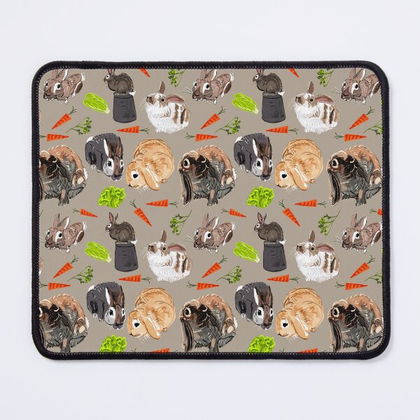 Item preview, Bunnies pattern in beige designed and sold by EskTuulispaa.