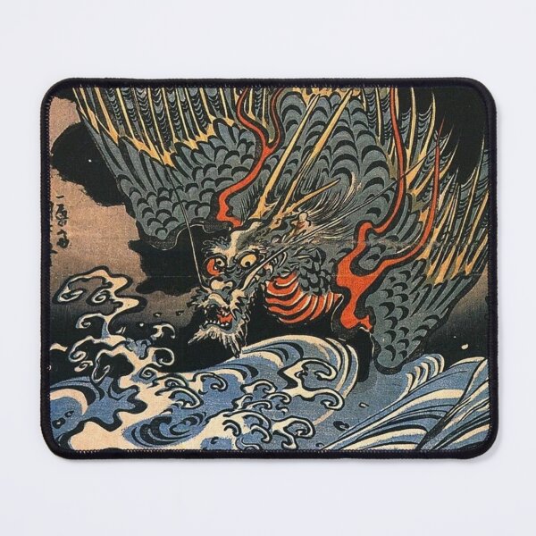 Item preview, Beautiful Japanese Woodblock Sea Dragon Ukiyoe Utagawa Kuniyoshi designed and sold by Yumede.