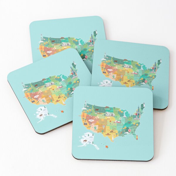 Item preview, USA tourist map designed and sold by Antikwar.