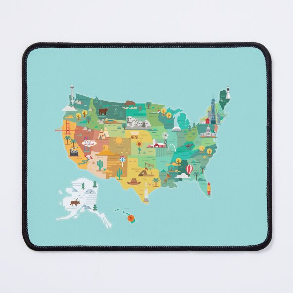 Item preview, USA tourist map designed and sold by Antikwar.