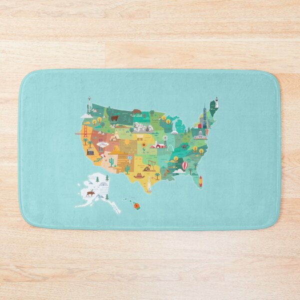 Item preview, USA tourist map designed and sold by Antikwar.