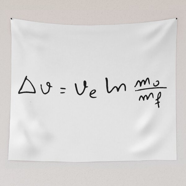 Item preview, rocket equation handwritten, most fundamental equation of space exploration designed and sold by NoetherSym.