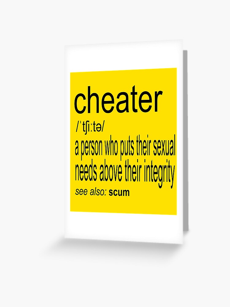 "Cheater Dictionary Format Definition" Greeting Card for Sale by Dee