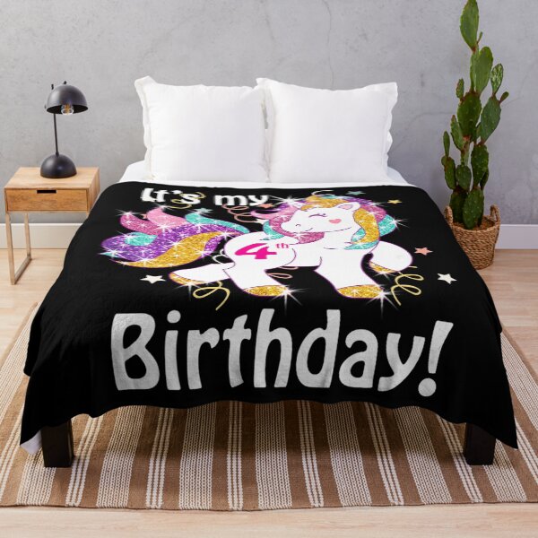 Item preview, Kids Its My Birthday Shirt Girl Unicorn 4th (4 Year Old) Gift designed and sold by wildplatform340.