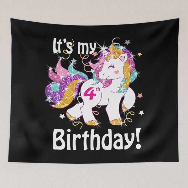 Item preview, Kids Its My Birthday Shirt Girl Unicorn 4th (4 Year Old) Gift designed and sold by wildplatform340.