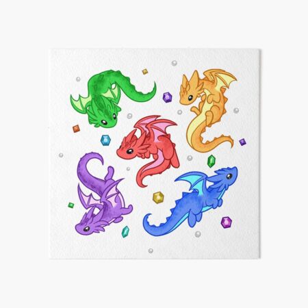 Gem Dragon Pattern Art Board Print