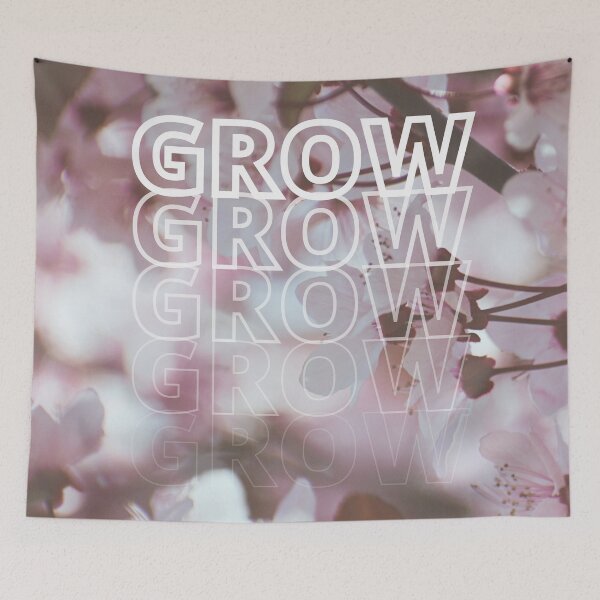 Item preview, GROW (above) - Enchanting Pink Flowers designed and sold by AliceSLee.