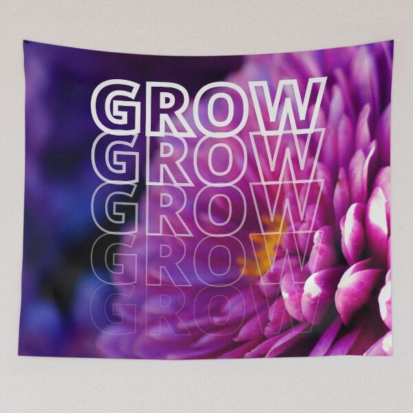 Item preview, GROW (above) - Vibrant Purple Flowers designed and sold by AliceSLee.