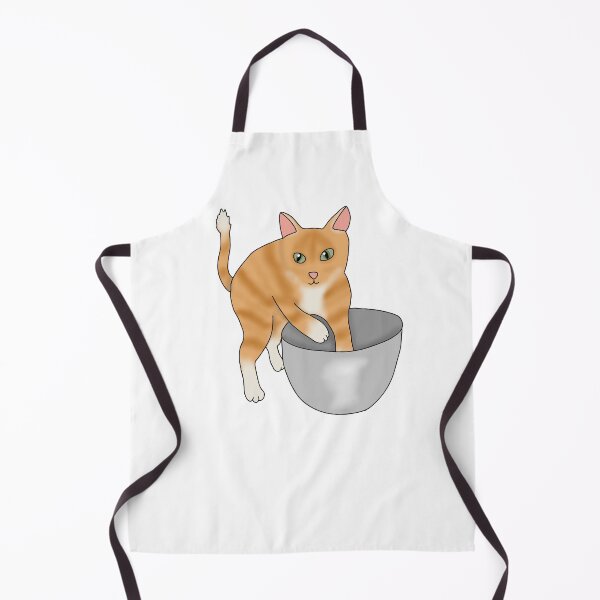 Item preview, Kitty baking (fluffy orange cat) designed and sold by Becky-Marie.