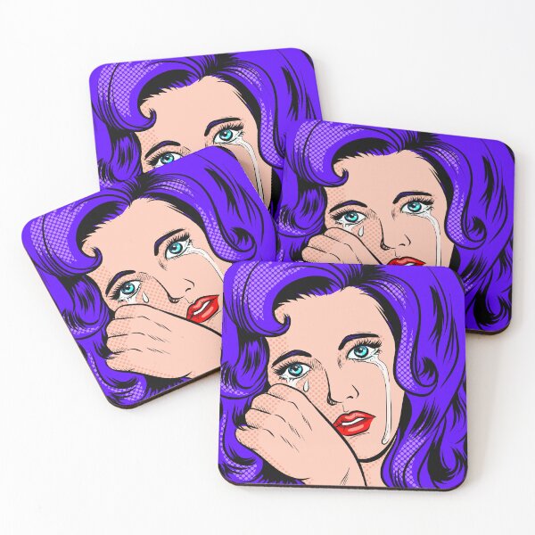 Item preview, Sad girl crying pop art style  designed and sold by IronicEmpire.