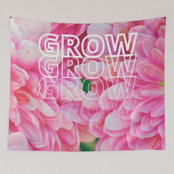 Item preview, GROW (above) - Flirty Pink Flowers designed and sold by AliceSLee.