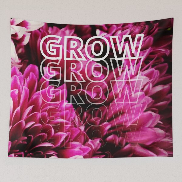 Item preview, GROW (above) - Frilly Magenta Flowers designed and sold by AliceSLee.