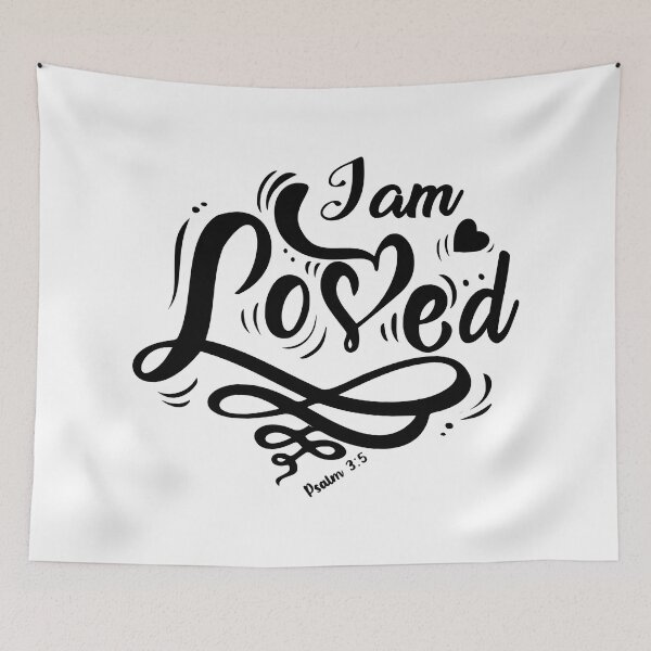 Item preview, I Am Loved | Christian Quote | Faith Inspiration designed and sold by NobleForte.