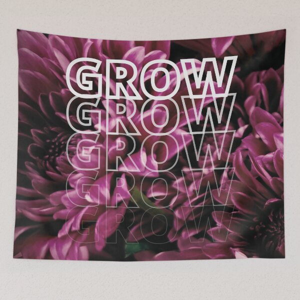 Item preview, GROW (above) - Frilly Purple Flowers designed and sold by AliceSLee.