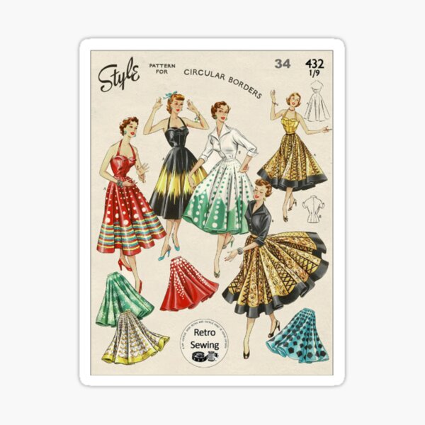 Item preview, 1950's Fashion Pattern - Swing Skirt  designed and sold by boojun.