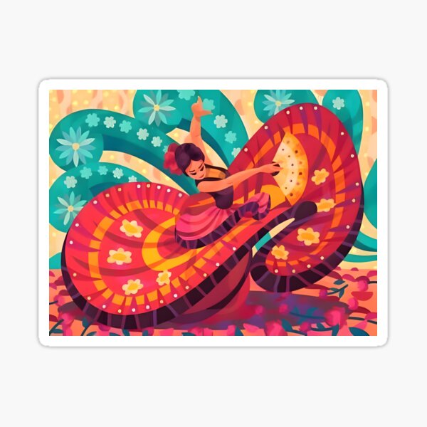 Flamenco Dancer Sticker For Sale By Edleon Redbubble