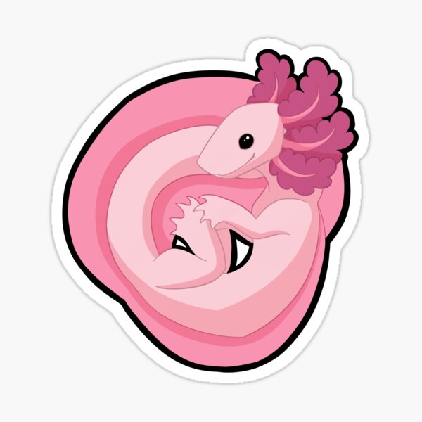 Vista previa del artículo con la obra «Axolotl rosa», diseñado y vendido por Xenyca.