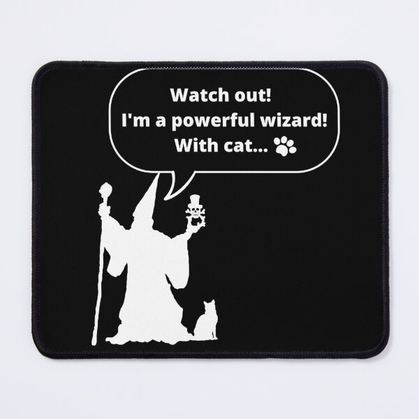 Item preview, Powerful wizard! with cat... designed and sold by BadhbhLoot.