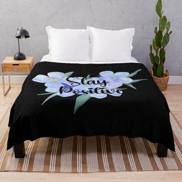 Item preview, Stay Positive Blue Flowers designed and sold by HappyLifeCreate.