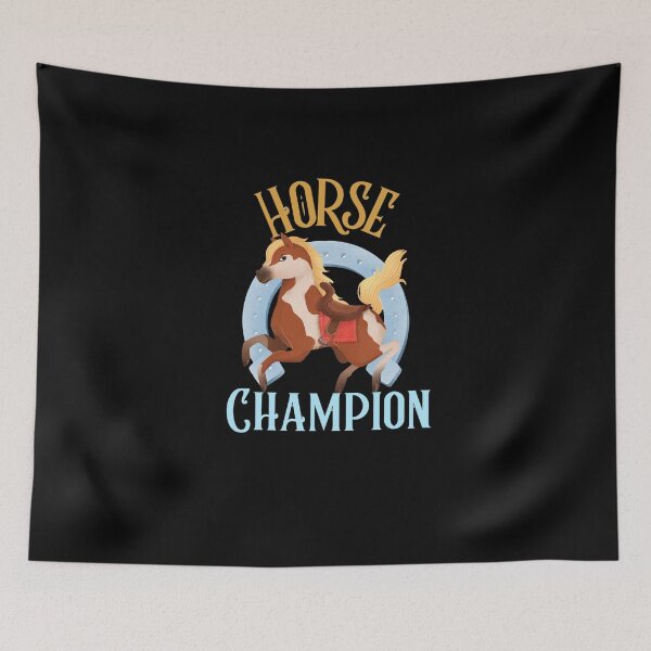 Item preview, Horse Champion & horseshoe design print designed and sold by Rodayna Elnaggar.