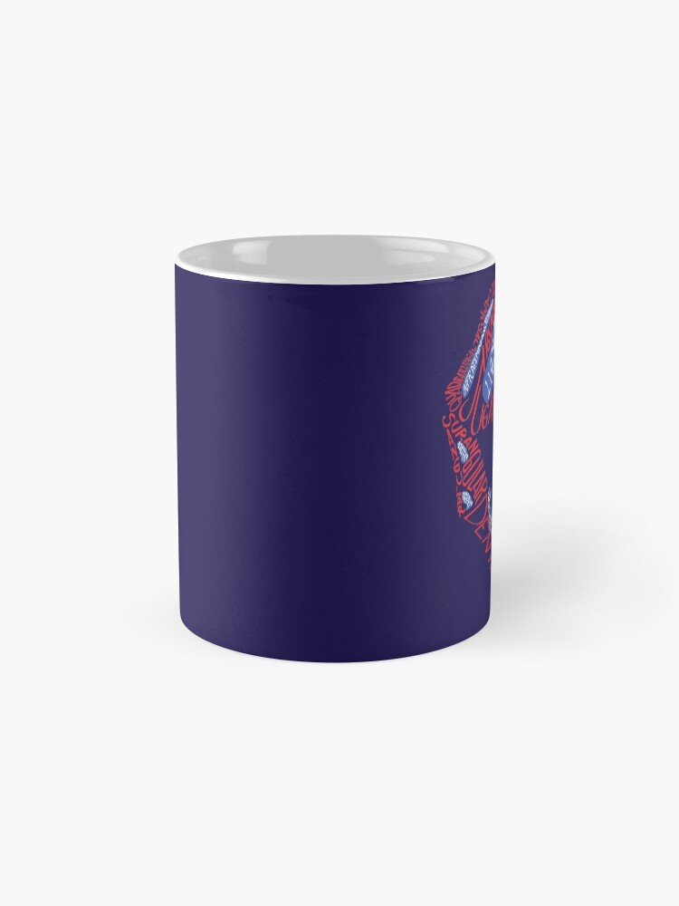 Alternate view of Calligram of the Anatomy of a Tyrannosaur Skull gradient Mug
