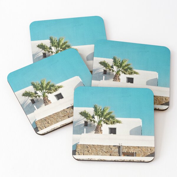 Item preview, Palm tree on balcony, Mykonos Greece designed and sold by nikstol.