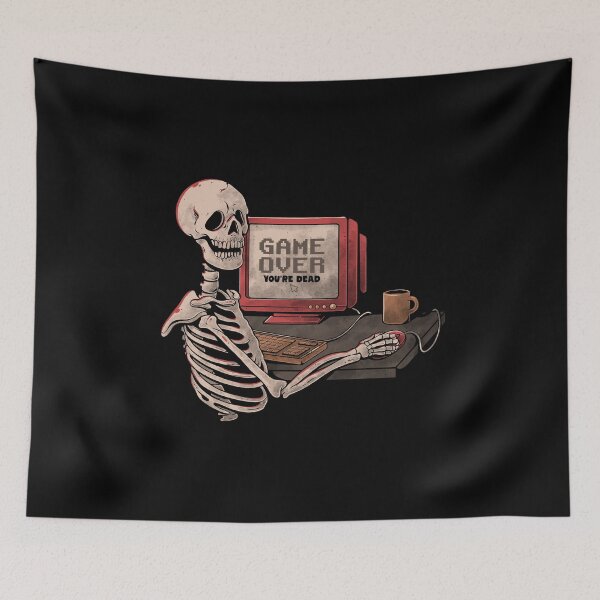 Item preview, Game Over Skull - Funny Geek Skeleton Gift designed and sold by EduEly.