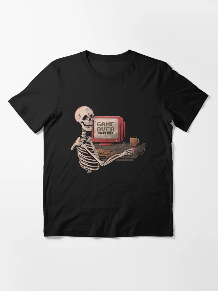 Game Over Skull - Funny Geek Skeleton Gift, Fine Art Print