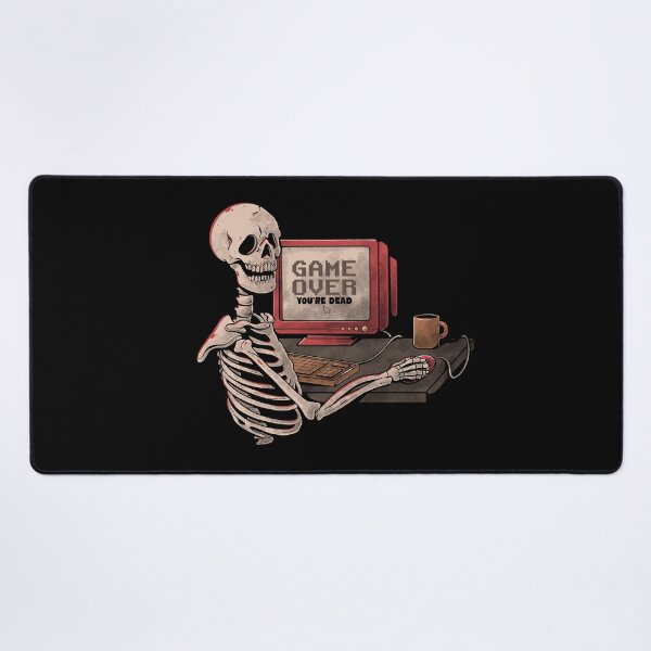 Artikel-Vorschau von Game Over Skull - Lustiges Geek-Skelett-Geschenk, designt und verkauft von EduEly.