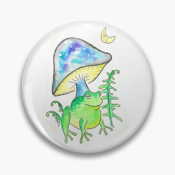Item preview, blue mushroom and green frog designed and sold by SandhillDesigns.