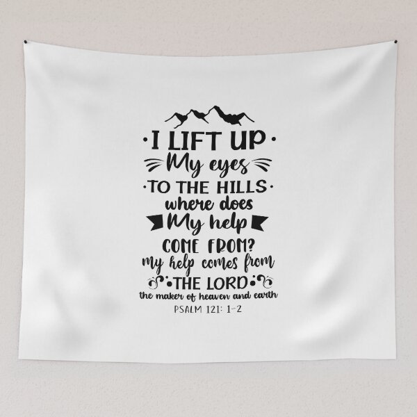 Item preview, My Help Comes From The Lord | Bible Verse | Christian Motivation  designed and sold by NobleForte.