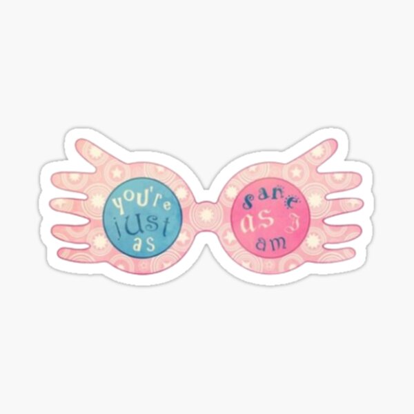 Sticker for Sale avec l'œuvre « Lunettes de Luna Lovegood » de l'artiste  MandyandEmmy