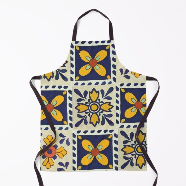 Item preview, Flowers authentic mexican talavera tile geometric pattern majolica boho chic interior design designed and sold by T-Mex.