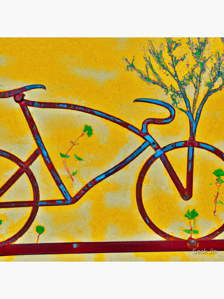 "Painting Metal Bicycle Wall Art" Sticker for Sale by sophatbun Redbubble
