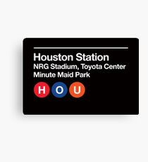 Houston Pro Sports Venues Subway Sign Canvas Print