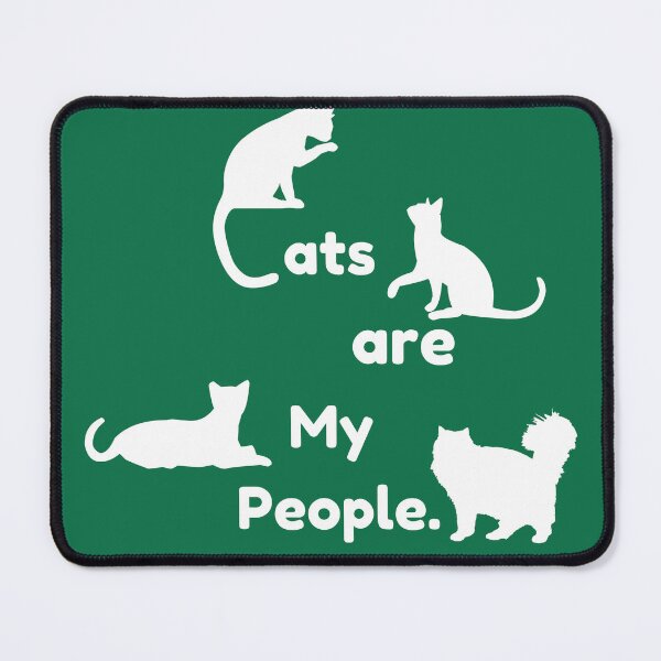 Item preview, Cats are my People (white print) GREEN designed and sold by artbleed.