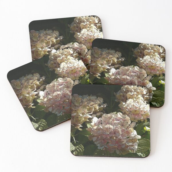 Item preview, HYDRANGEA IN GLORIOUS PINK IN STIPPLED STYLE WITH A SPOT OF SUNSHINE 2022 designed and sold by ArtsyanaFlorida.