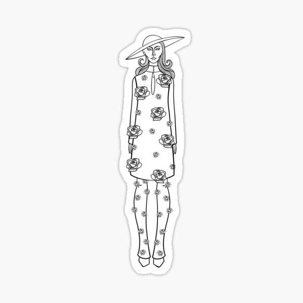 Melissa - La ladie #01 - Noir et blanc Sticker
