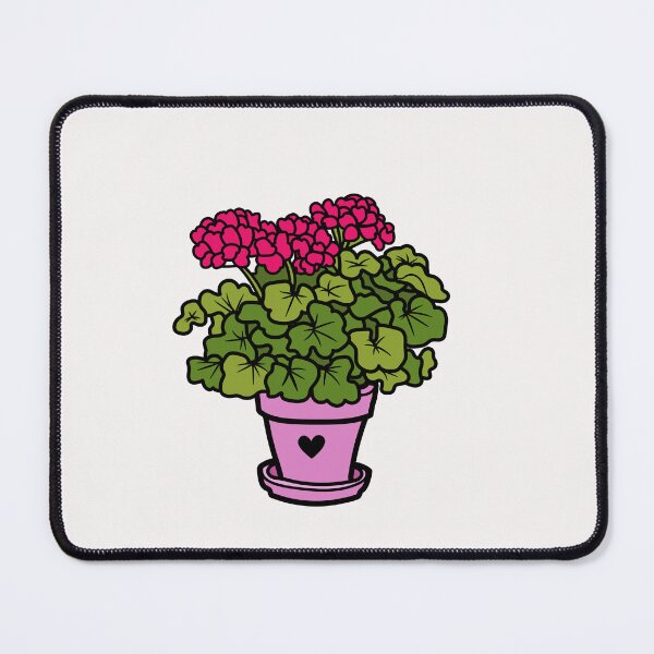 Item preview, pink geranium potted flower plant designed and sold by Floralsharry.