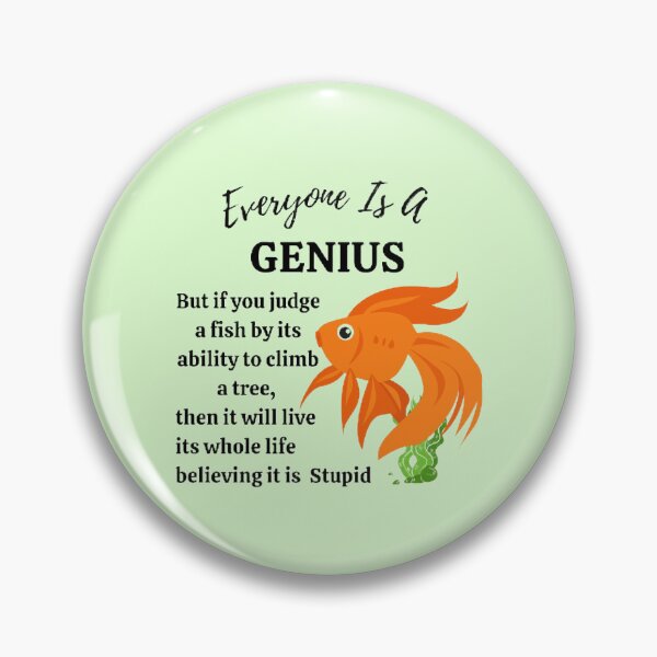 Artikelvorschau, Jeder ist ein Genie. Das beste Lehrer-Orange-Fisch-Design entworfen und verkauft von BestTeacher.