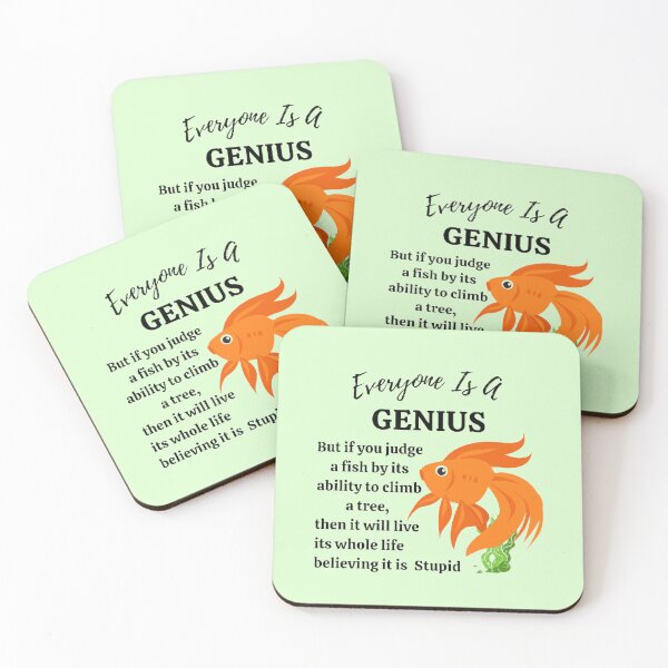 Artikelvorschau, Jeder ist ein Genie. Das beste Lehrer-Orange-Fisch-Design entworfen und verkauft von BestTeacher.