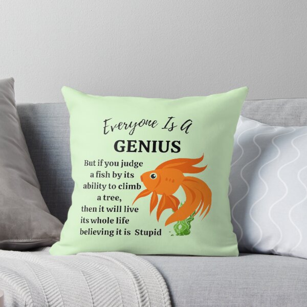 Artikelvorschau, Jeder ist ein Genie. Das beste Lehrer-Orange-Fisch-Design entworfen und verkauft von BestTeacher.