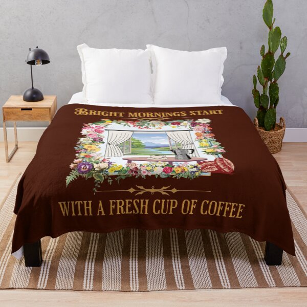 Item preview, Bright mornings start with a fresh cup of coffee designed and sold by StencilMyst ..